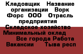 Кладовщик › Название организации ­ Ворк Форс, ООО › Отрасль предприятия ­ Складское хозяйство › Минимальный оклад ­ 27 000 - Все города Работа » Вакансии   . Тыва респ.